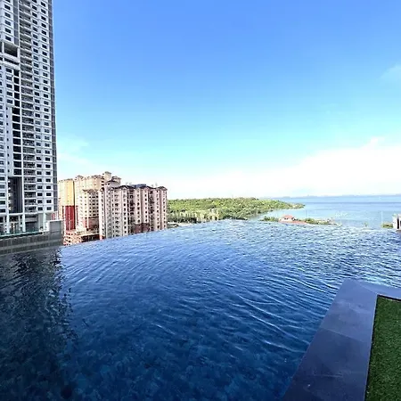 Georgetown Skypool Urban 3Br Family & Baby-Friendly 9Pax Seaview Penang Apartment Jelutong Exterior photo